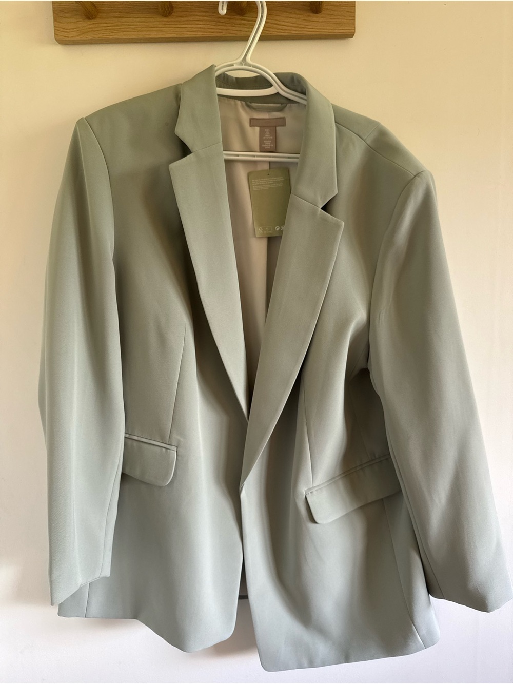 H&M Light Sage Tailored Blazer Jacket